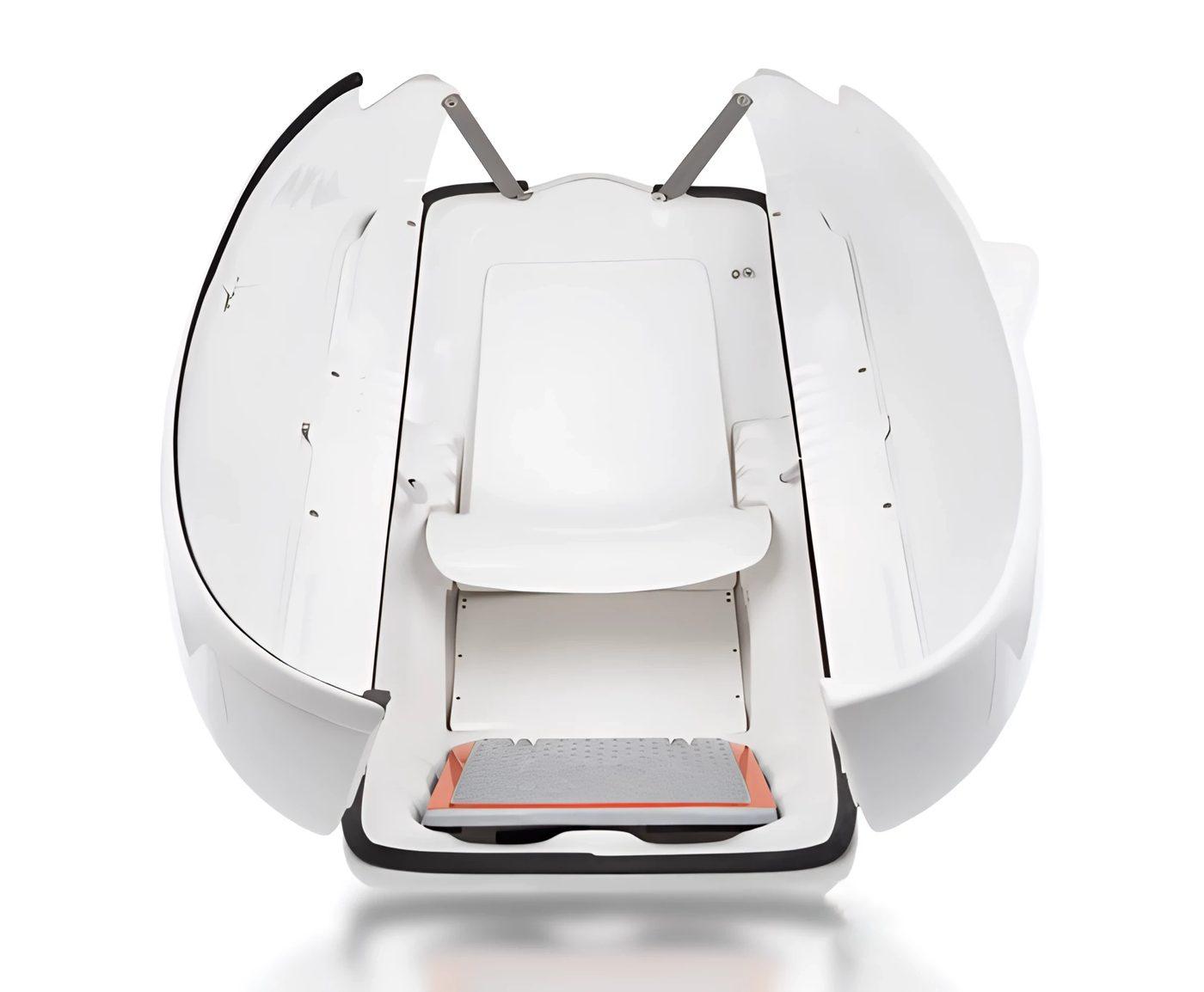 The Longevity ozone steam pod, open